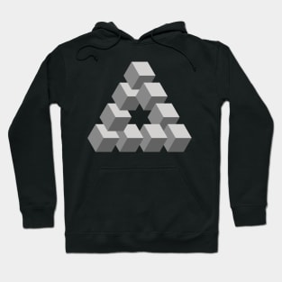 Optical illusion triangle #12 - greys Hoodie